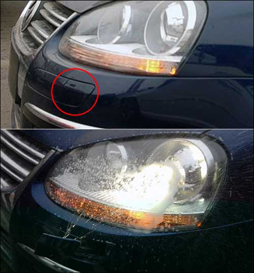 隐藏式大灯清洗装置